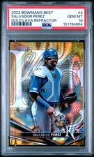 2022 Bowman's Best - Salvador Perez #4 Gold Lava Refractor /75 PSA 10 💎