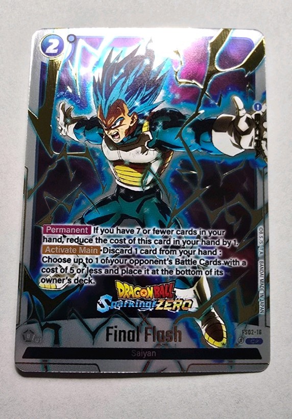 Dragon Ball Fusion World Sparking Zero Vegeta Final Flash Foil