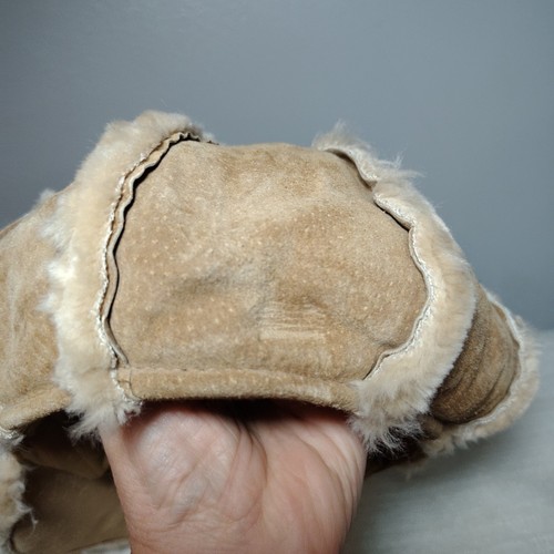 WILSONS Leather Newsboy Cabbie Hat Brown Suede Baggy Cap Lined One Size - Picture 5 of 11