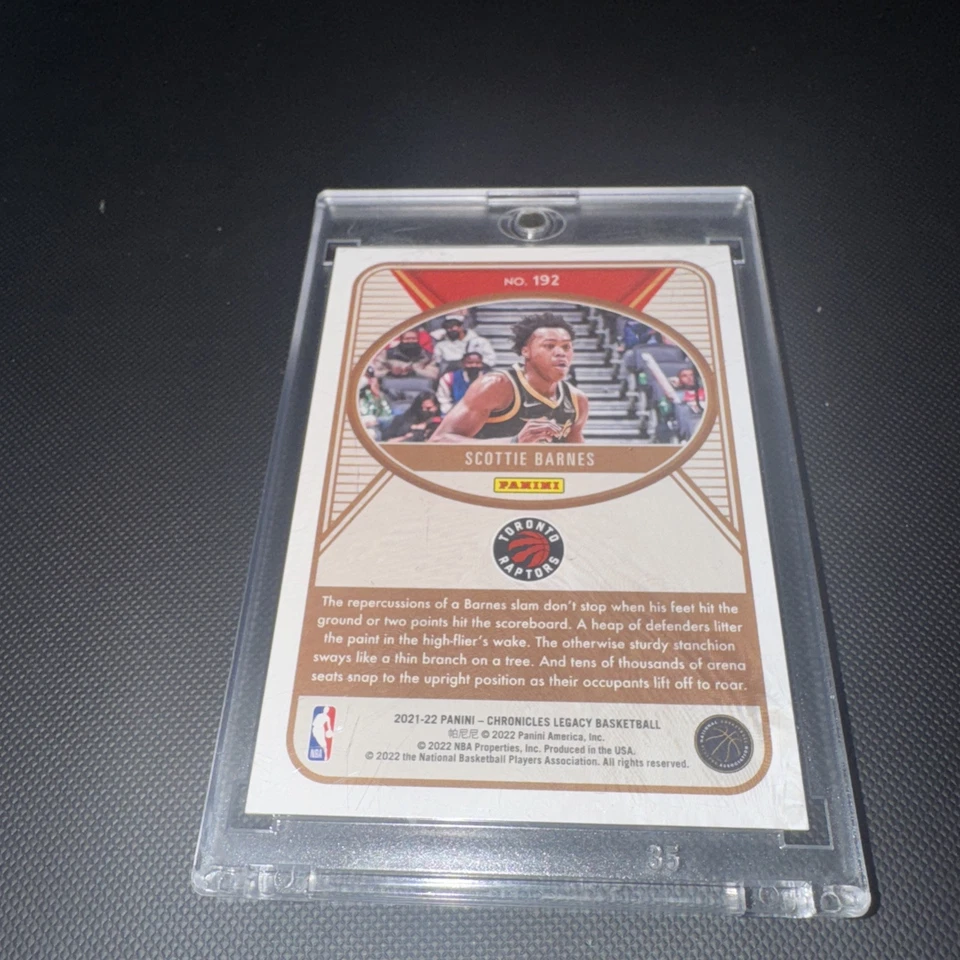2021-22#192 Scottie Barnes Panini Chronicles Legacy Basketball Red Parallel RC - Image 2 of 2