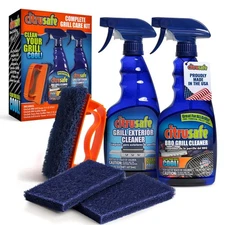 Grill Care Kit Bbq Grid And Grill Grate Cleanser Exterior Cleaner And Scrubber B