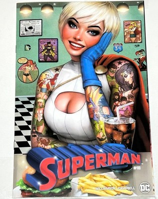 Superman #18 Nathan Szerdy Diner Tattoo Connecting Variant Power Girl