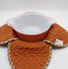 Pyrex Bake n Carry Covered Casserole Dish w/ Quilted Cover 1.5 Qt Vintage
