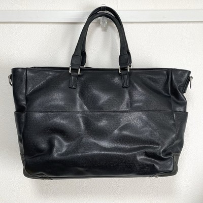 Master-piece MSPC Tote Bag Duffle 2way Leather Shoulder Black 