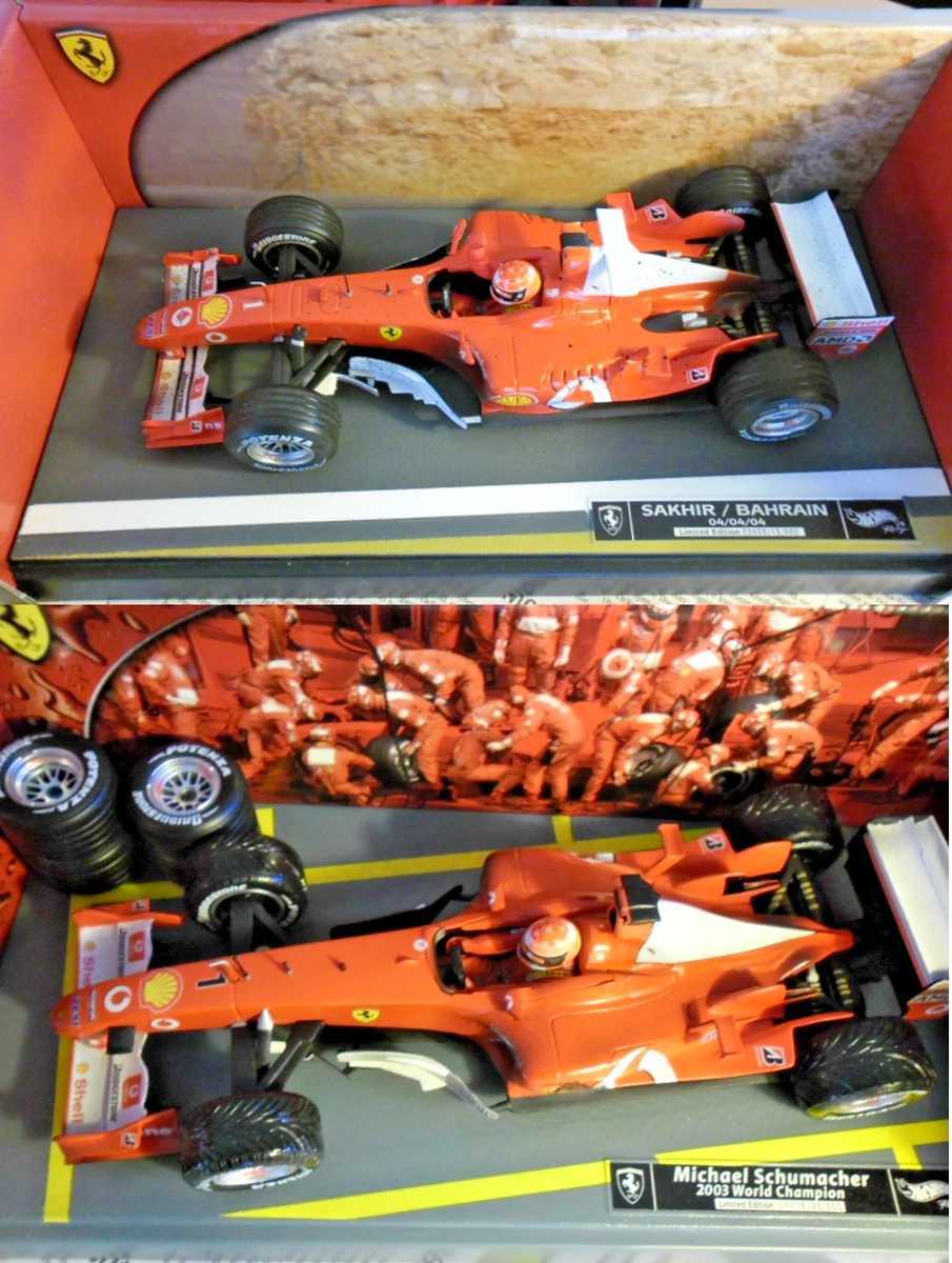 Hot Wheels Michael Schumacher 1:18 Scale Diecast Formula 1 Cars