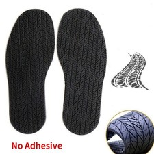 Black Rubber Stick on Soles Heal Anti-Slip Wearable Grip Shoes Repair Insoles
