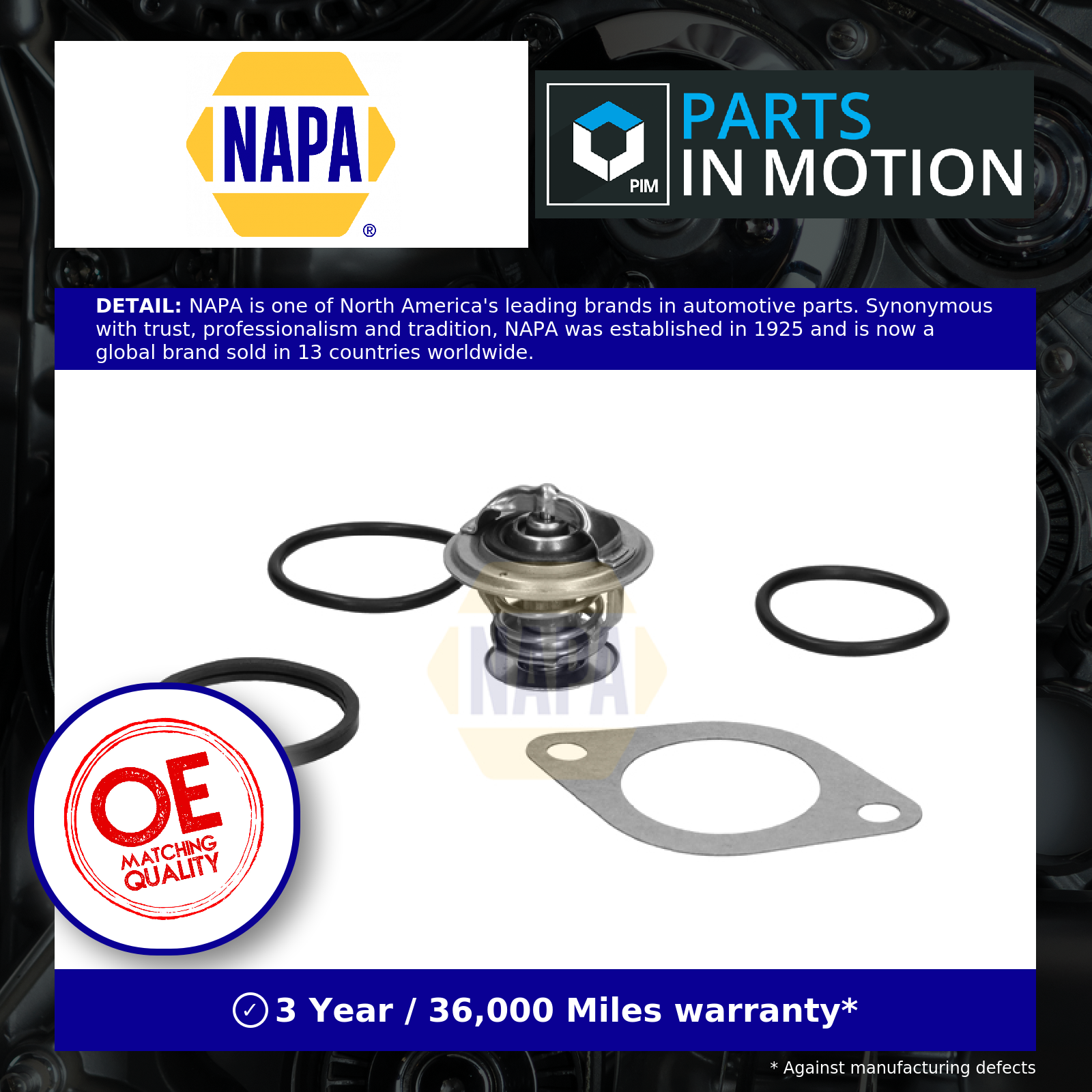 Coolant Thermostat fits VW PASSAT 79 to 10 NAPA VOLKSWAGEN Quality Guaranteed - Image 2