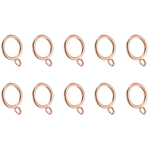 Curtain Rings,1.1" 24Pcs, Metal Drapery Hanging Ring with Eyelets, Gold Tone