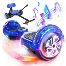 Hoverboard & Hover Go Kart Electric Bluetooth Music Self-Balance eScooter LED