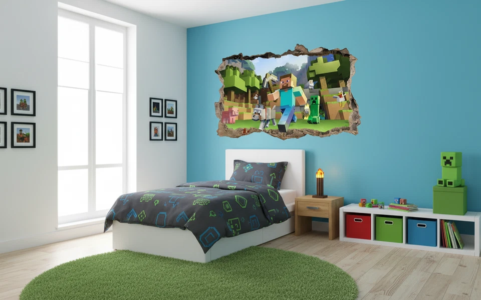 Craft Steve Wall Decal Sticker Kids Bedroom Decor Peel and Stick - Image 3 of 4