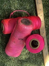 Three rolls pink nylon braided masonry string line Marshalltown ML340