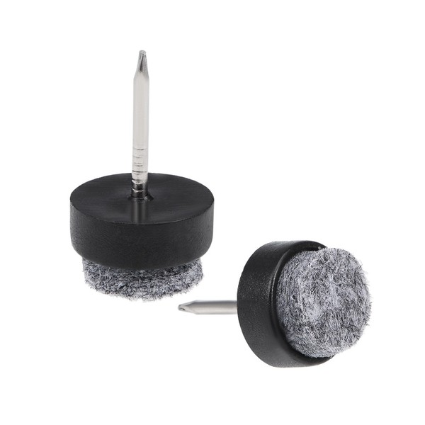 36Stk. Aufnageln MöBel Filzgleiter Stuhl Tischbein Schutz 14Mm Durchm. Schwarz-image