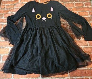 Cat & Jack Girls Bat Halloween Dress Sz 10 12 10/12 Wings