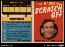 1971 Topps Scratch-Offs Tim McCarver Phillies 5 - EX