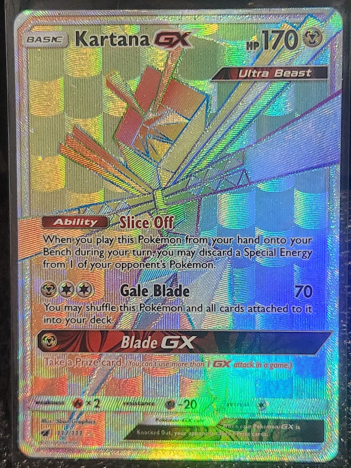 Kartana GX (Secret) Secret Rare SM - Crimson Invasion 117/111 HP