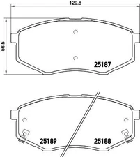 Mintex Front Brake Pads Set For Hyundai Jac Kia Ix20 Ix35 Optima Refine S5 Sonat