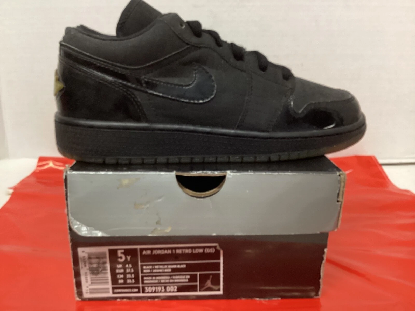 Jordan Air Jordan 1 Retro Low (GS) scarpa bambino #309193 002 taglia 5 mai indossata "2007