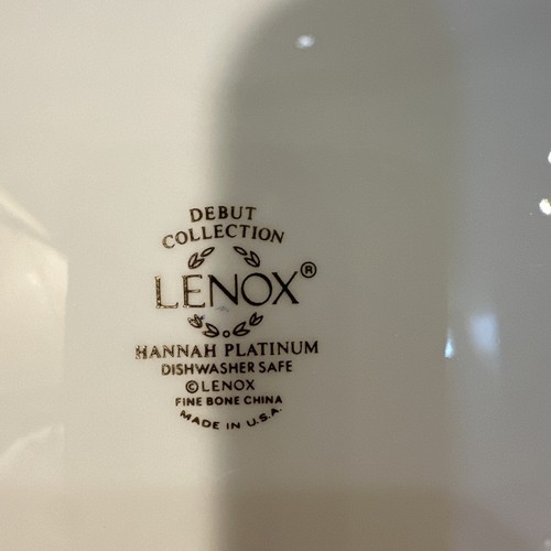 Set of 5 Lenox Hannah Platinum 8 1/8" Salad Plates - Picture 4 of 12