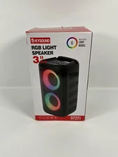 RGB Light Speaker 3”x 2 with 6 Beautiful Light Modes King Lucky HY-3317 NIB