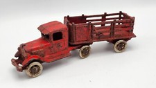 Vintage A.C. Williams Coast to Coast Cartage Stake Bed Truck Trailer Cast Iron