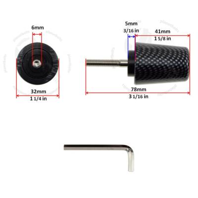 Carbon Handle Bar End CNC Beveled For Yamaha YZF R6 06-19 R1 Cap