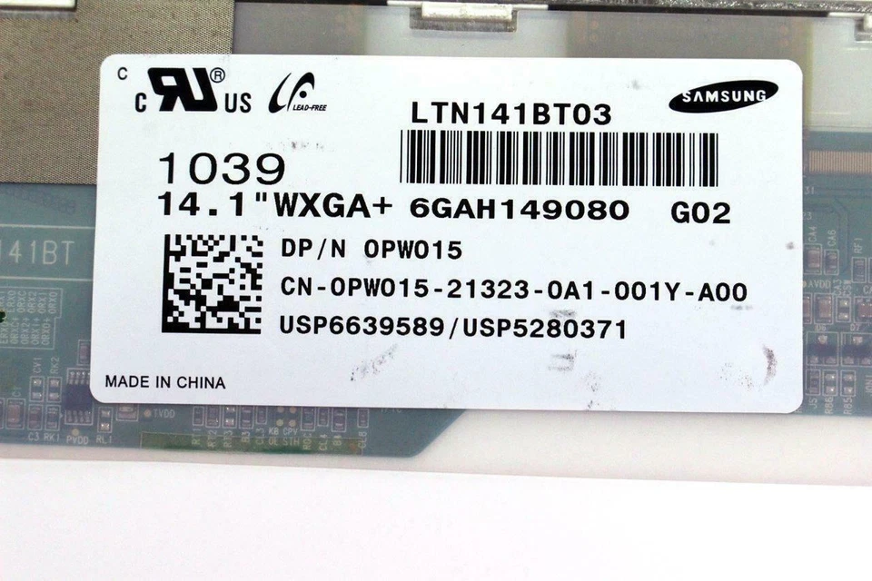 OEM Dell Studio 1435 14.1" 1440 x 900 WXGA+ LED Screen LTN141BT03 PW015 FR367  - Image 4 of 4