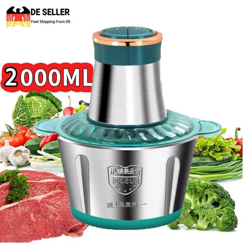 2L Küchenmaschine Küche Mixer Elektrisch Zwiebelschneider Gemüsezerkleinerer DHL - Bild 1 von 13