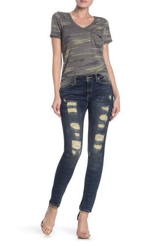 Remix-Rock Revival Midrise Ankle Skinny 