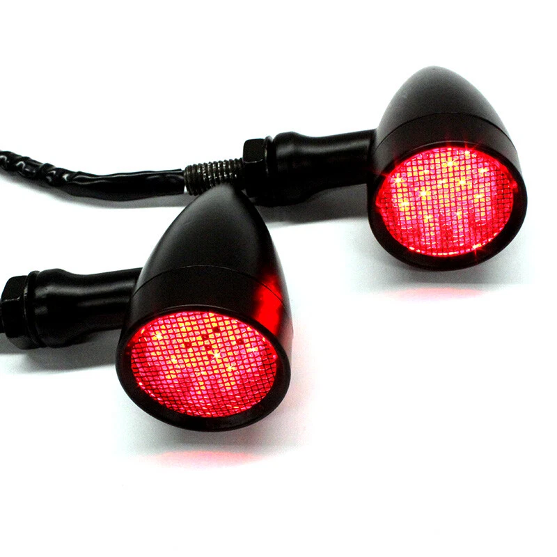 For Harley Sportster XL 1200 883 Motorcycle LED Turn Signal Blinker Brake Lights - Image 4 of 4
