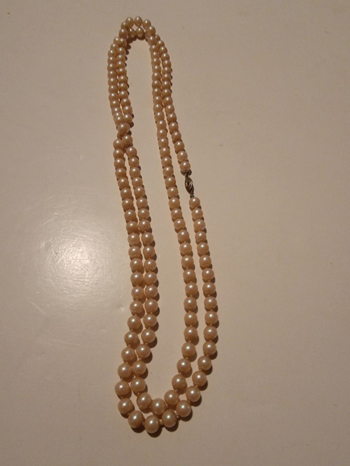 50s/60s Faux Pearl Necklace Vintage Pink Mcm Vtg