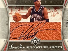 2006-07 UpperDeck SweetShot Signature Vince Carter  Autographed Basketball panel