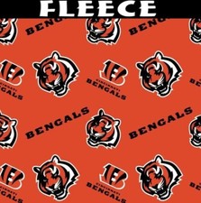 NFL Cincinnati Bengals 70535-D Orange Fleece Fabric by the Yard