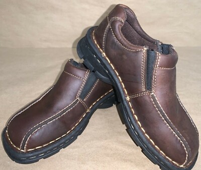 Thom McAn Boy's Sz 12.5 Brown Slip-on Leather Shoes Exerflex ~ EXCELLENT!