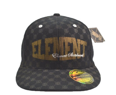 Element BLOCKED Black Gold White 210 Fitted Flexfit Baseball Cap Boy's Youth Hat