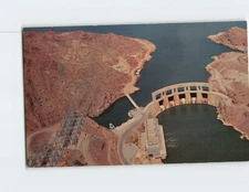 Postcard Aerial view Parker Dam And Power Plant California USA
