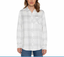 Top blusa fronte bottoni ben indossato morbido strato pc leggero tutte le stagioni NUOVO taglia XXS-3X