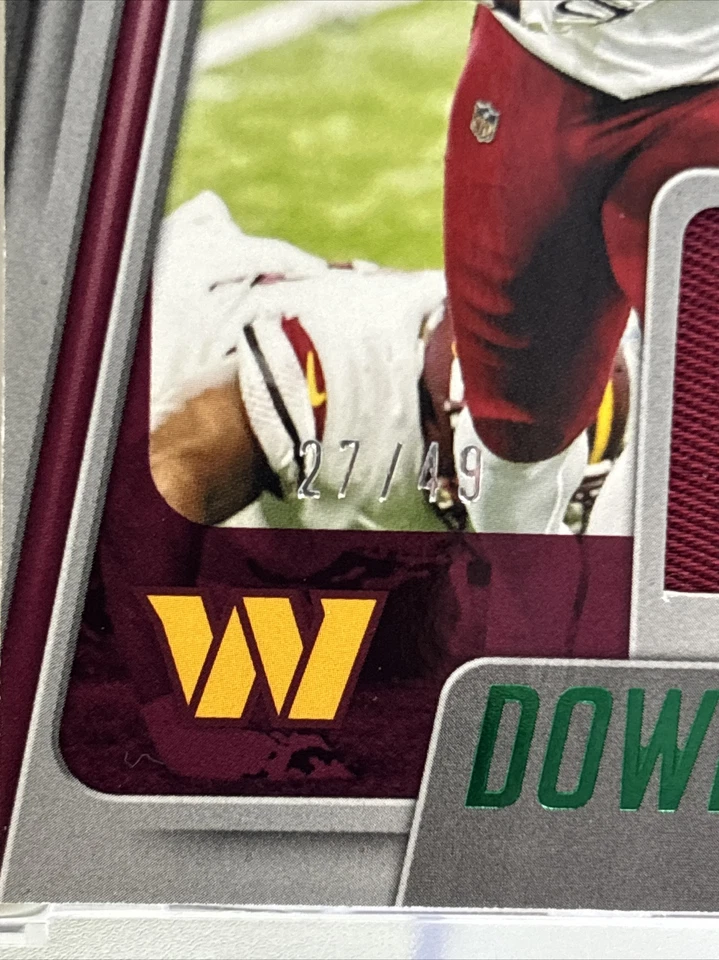 #/49 2022 Panini Playbook Down and Dirty Antonio Gibson #DD-14 GAME USED JERSEY! - Image 3 of 4