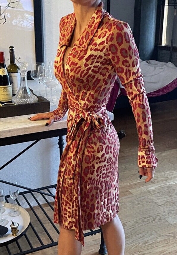 Dvf Animal Print Wrap Dress DVF Diane Von Furstenberg Savannah