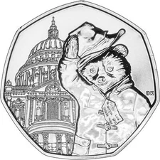 50P St Pauls PADDINGTON BEAR  LONDON  2019 Bright UNCIRCULATED COIN.