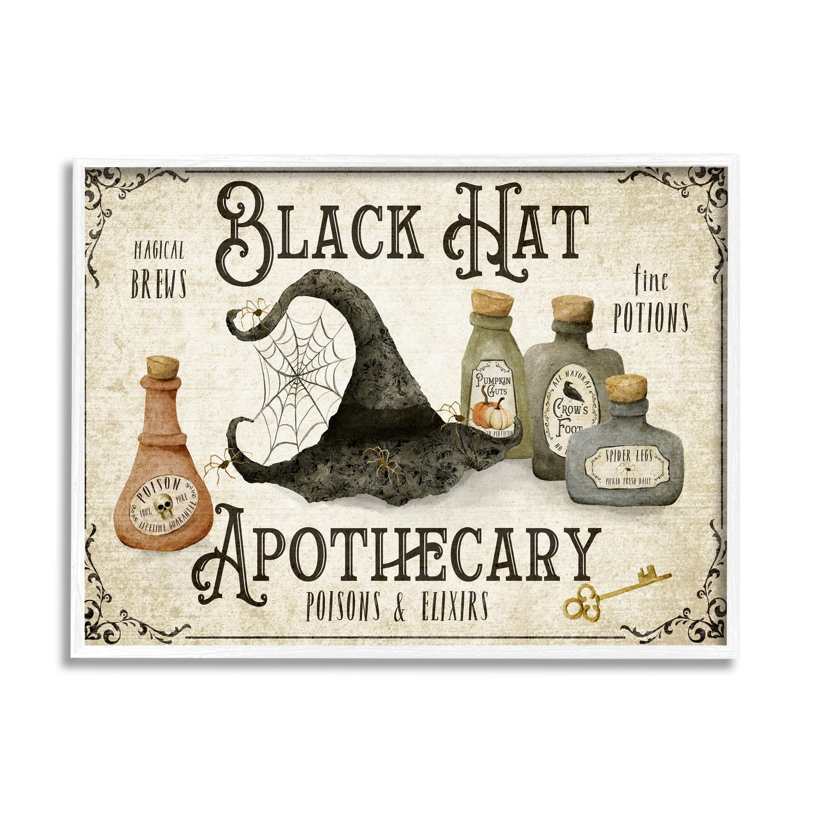 Black Hat Apothecary Potions Framed Giclee Art by Deane Beesley