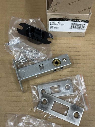 Baldwin 0413 Contemporary Mortise Door Bolt in 150 - Satin Nickel - 0413-150 New - Picture 12 of 14