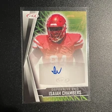 2022 Sage Football ISAIAH CHAMBERS DT Undrafted Free Agent Auto Card B4