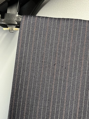 Canali Mens Chalk Stripe Dark Navy Two Piece Suit 100% Pure New Wool - Picture 19 of 19