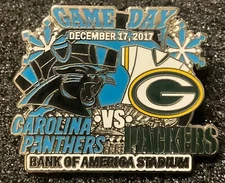 Green Bay Packers vs Carolina Panthers 2017 Game Day  Collector Pin
