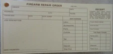 Firearm Repair Order Tags
