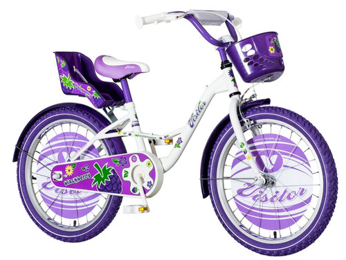breluxx® 20 Zoll Kinderfahrrad mit Rücktritt für Kinder ab 6 Jahre, Blackberry