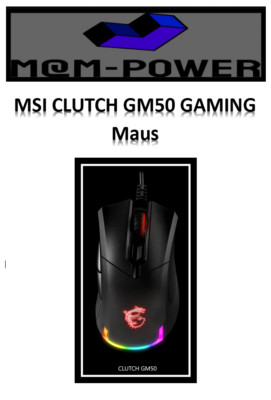 MSI Clutch GM50 Gaming Mouse USB (B-Ware)