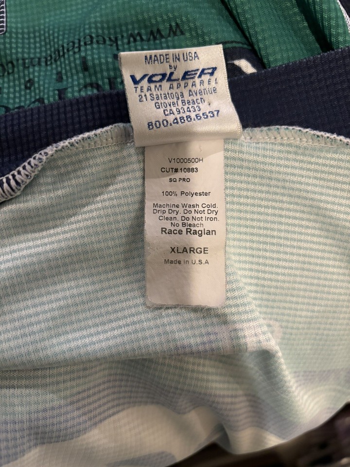 Voler Cycling Jersey Mens XL 1/2 Zip cor Green Yellow Race Raglan