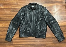 Vintage Biker Leather Jacket Bellavia sz 44
