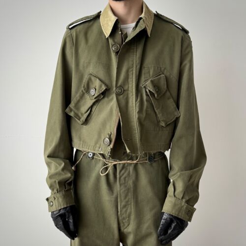 Giacca militare vintage anni 80 esercito canadese GS MK II cropped taglia S/M